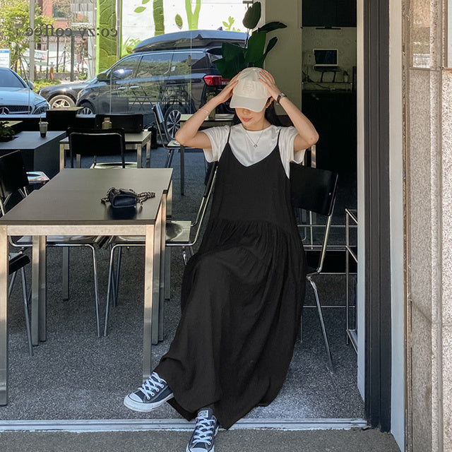 Bustier Wrinkle Long Dress