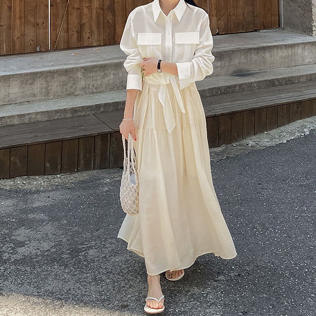 Bustier Wrinkle Long Dress