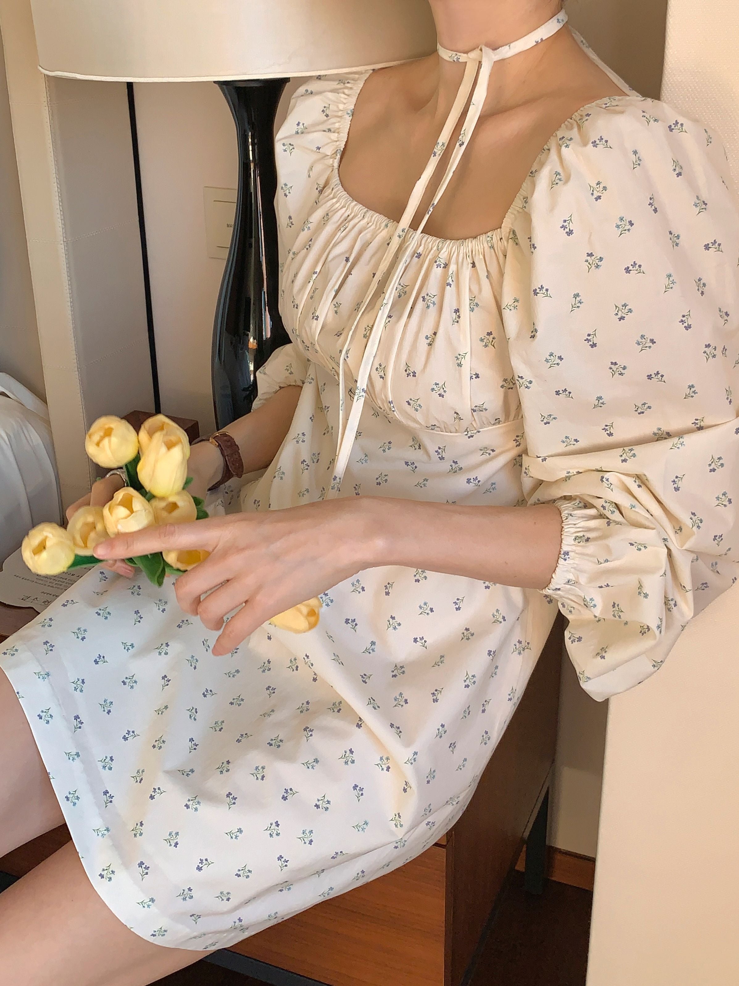 Floral Rose Mini Dress 🌹✨
