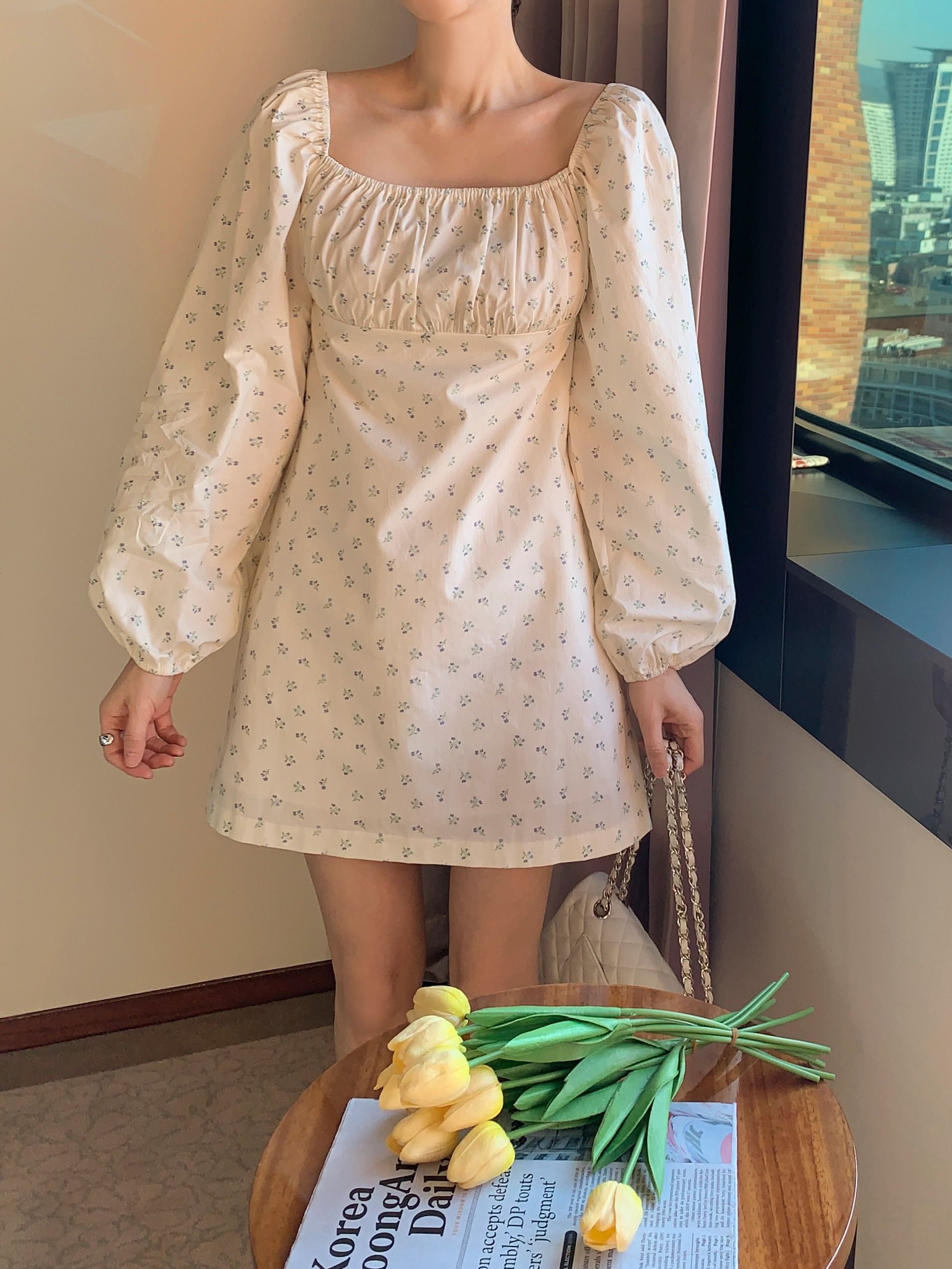 Floral Rose Mini Dress 🌹✨