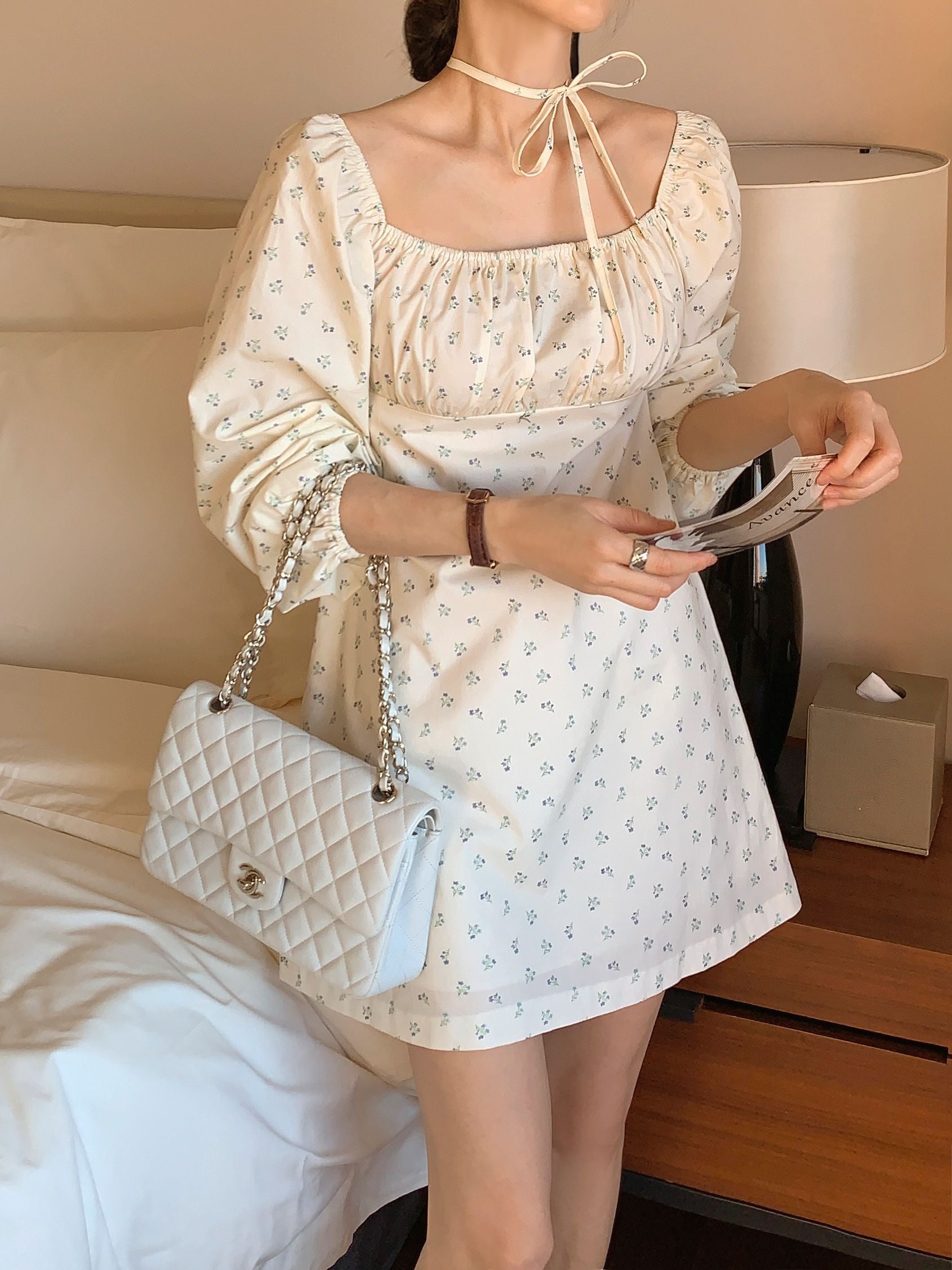 Floral Rose Mini Dress 🌹✨