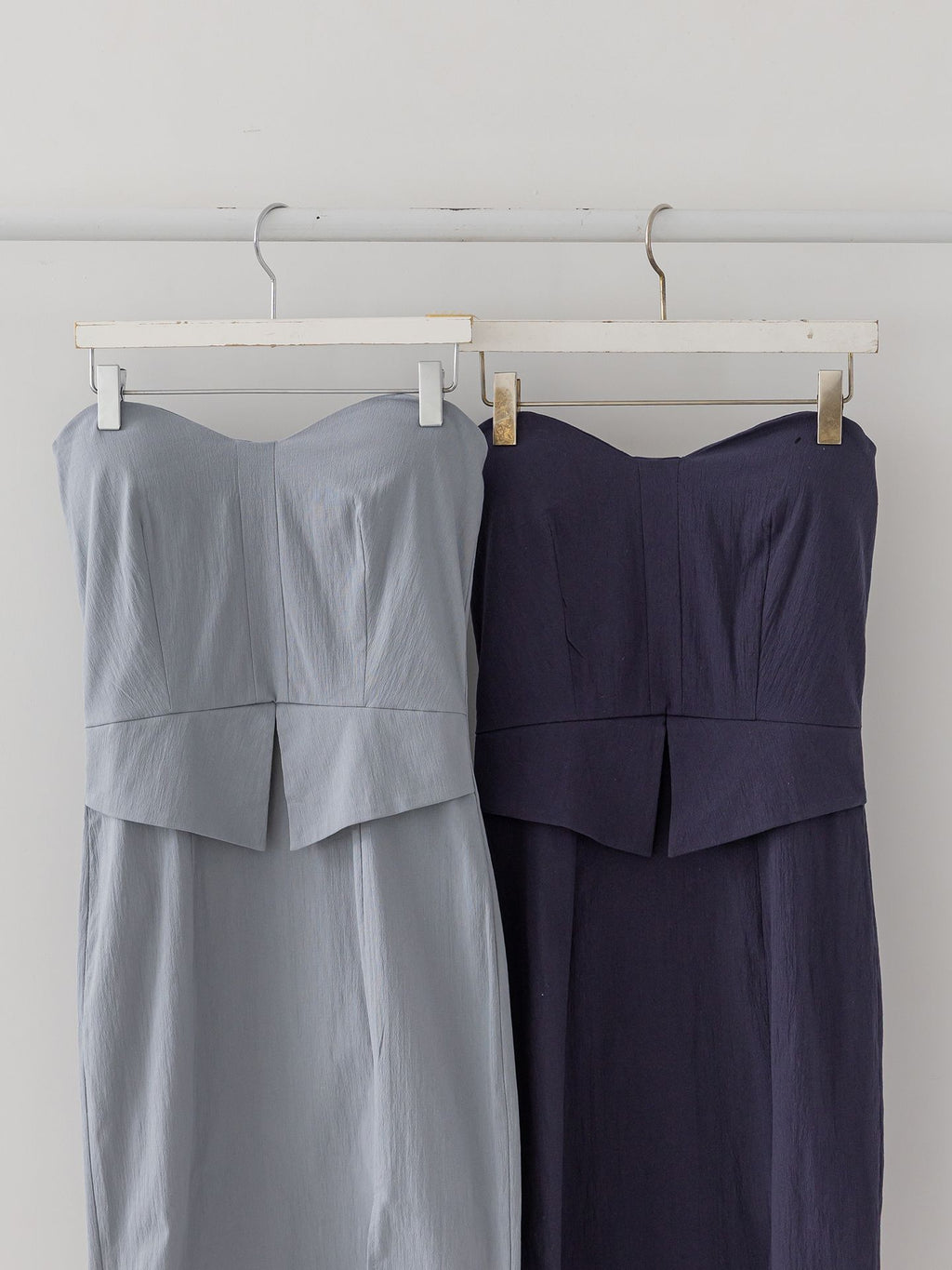 Ponytail dress Tube top Stretch dress Denim dress