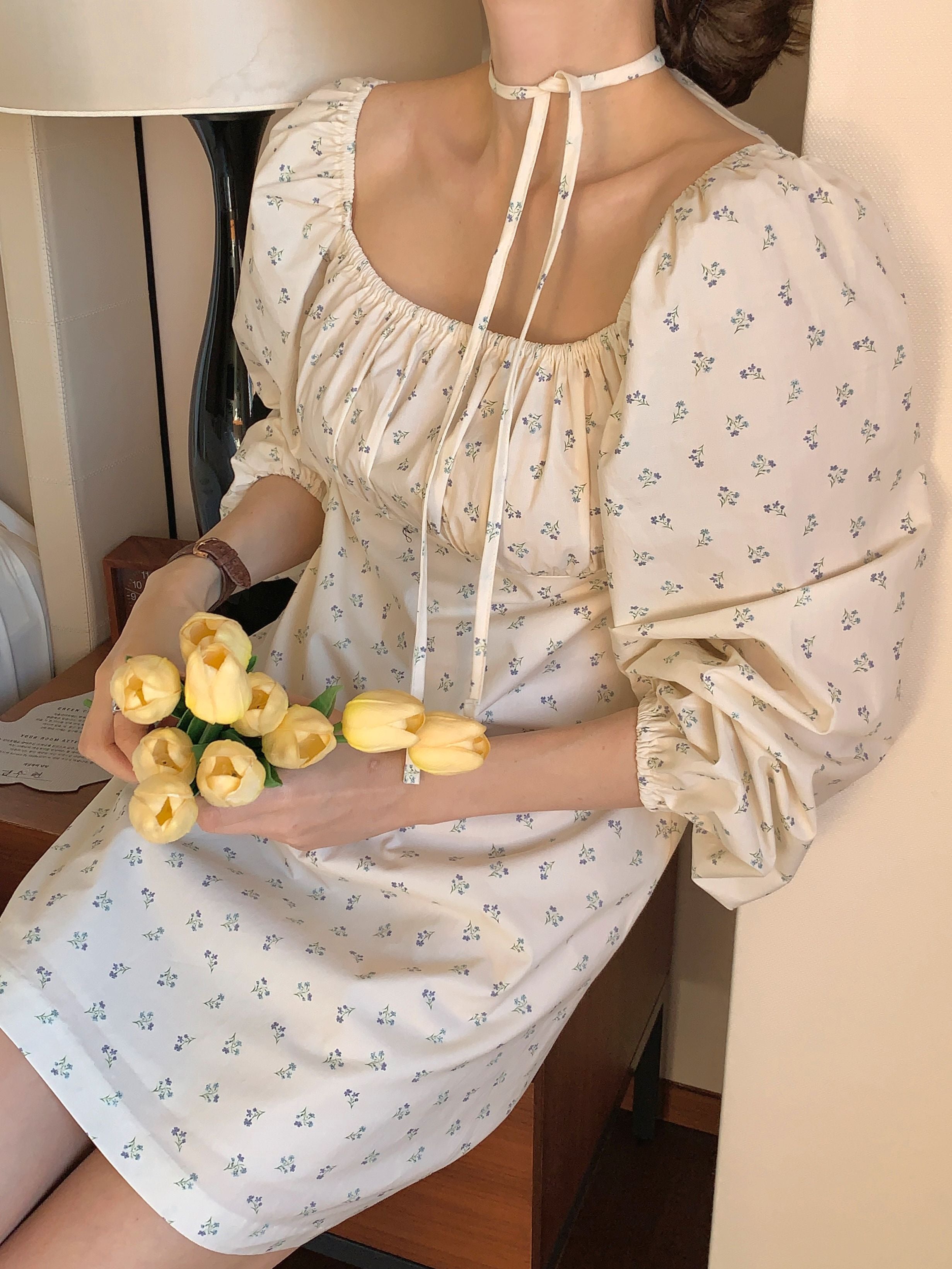 Floral Rose Mini Dress 🌹✨